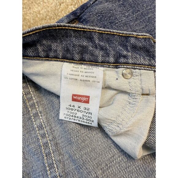 Wrangler Mens Jeans 44X32 Blue Straight Leg Regular Fit B437 - Picture 7 of 12